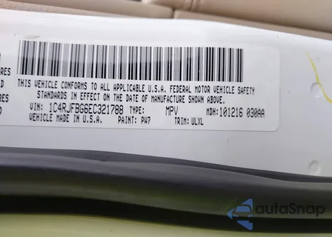 2014 Jeep Grand Cherokee Limited from USA, damaged, VIN 1C4RJFBG6EC321788